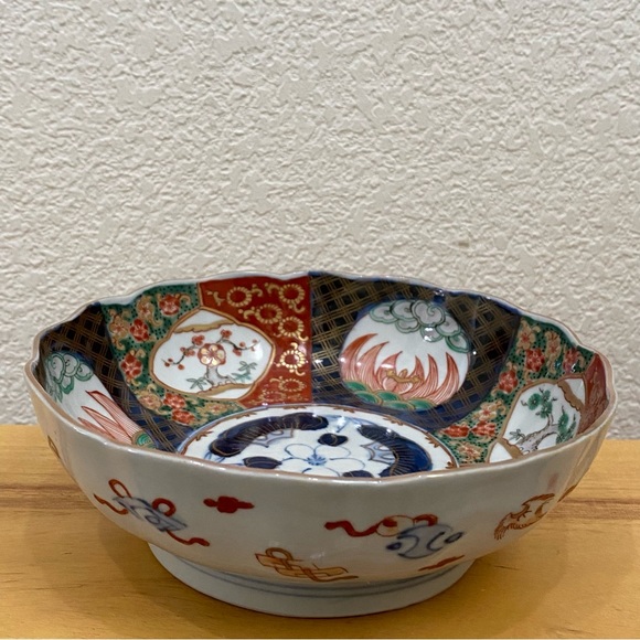 Vintage Unsigned IMARI Japan Blossoms and Trees Scene Decorative 7” Bowl - Picture 5 of 12